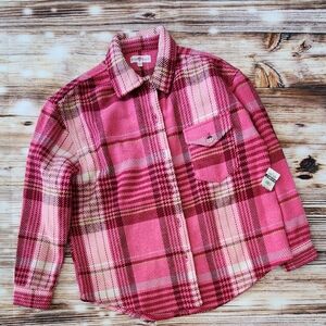 4/$12 Pink Plaid Shacket